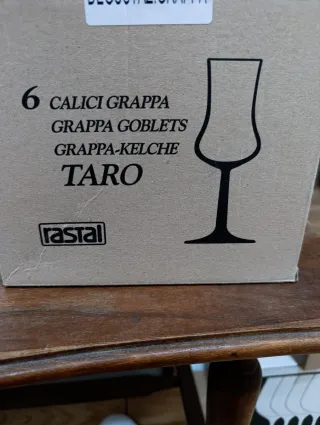 Set 6 Calici Grappa Rastal Trentino nuovi