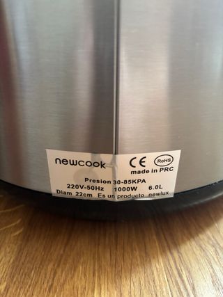 Robot Cocina Presión newcook 6L