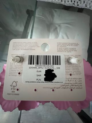 Pendientes Parfois Flor Rosa