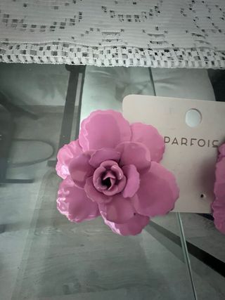Pendientes Parfois Flor Rosa