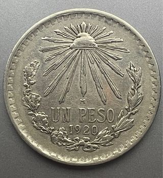 10 monedas México de .720 y una de .420; 1920-1945