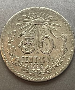 10 monedas México de .720 y una de .420; 1920-1945