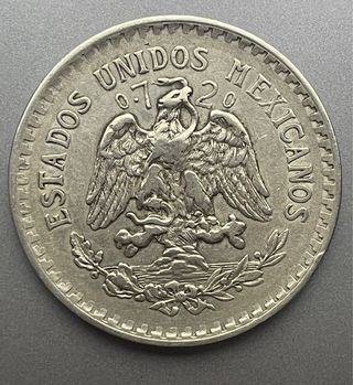 10 monedas México de .720 y una de .420; 1920-1945