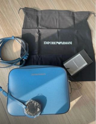 Borsa a tracolla Emporio Armani blu