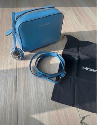 Borsa a tracolla Emporio Armani blu