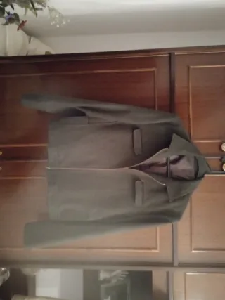 Cazadora de paño gris oscuro