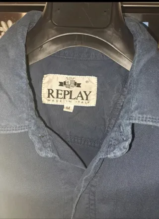 Camicia Replay Uomo Blu Taglia M