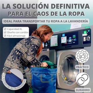 Bolsa para ropa sucia, resistente, lavadora