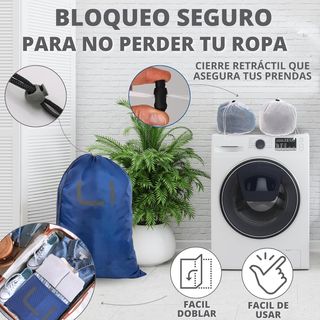 Bolsa para ropa sucia, resistente, lavadora