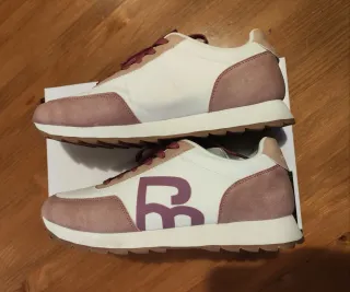 Playeros Pepe Moll mujer rosa y blanco