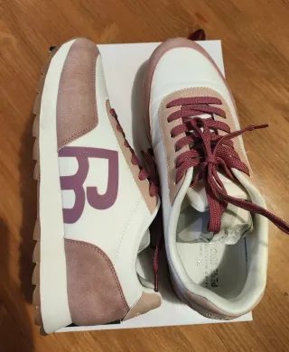 Playeros Pepe Moll mujer rosa y blanco