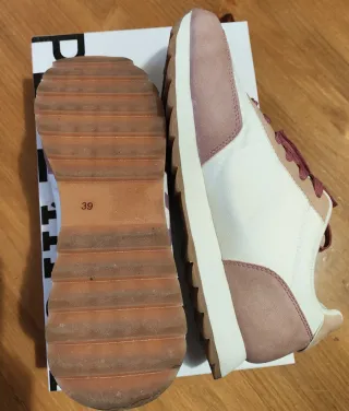 Playeros Pepe Moll mujer rosa y blanco