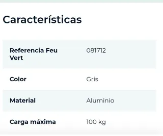 Barras de techo Feu Vert aluminio railing quick