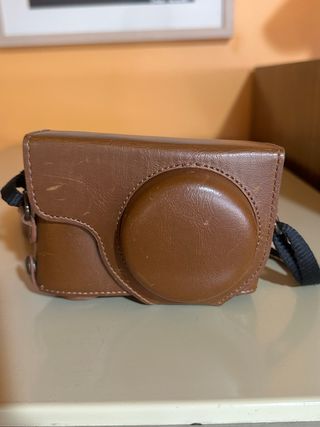 Funda de cuero para cámara de fotos