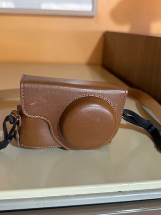 Funda de cuero para cámara de fotos