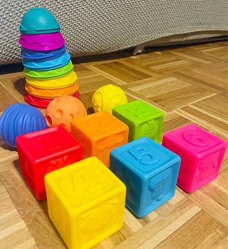 Lote juegos educativos: bloques, puzzle, encajable