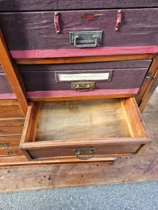 Cassettiera ufficio antica in legno