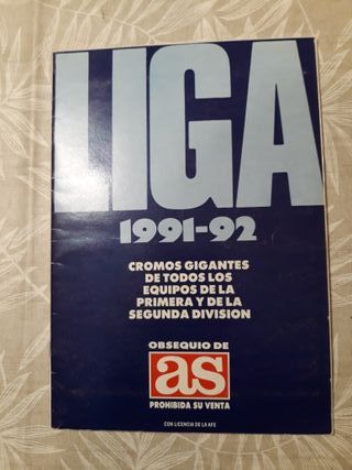 Álbum Liga 91/92 Cromos Gigantes AS