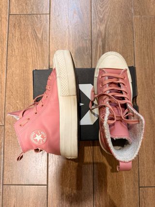 Converse rosa de invierno con forro interior