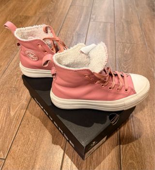 Converse rosa de invierno con forro interior