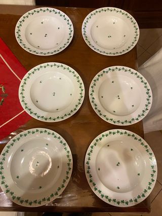 Sei piatti fondi Vienna porcellana