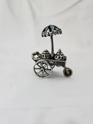Carrito helados plata antiguo