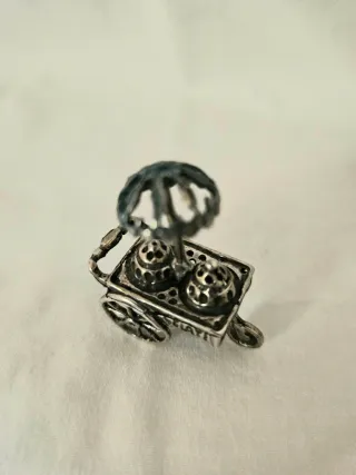 Carrito helados plata antiguo