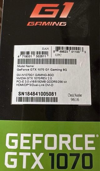 Tarjeta Gráfica Gigabyte GTX 1070 G1 Gaming