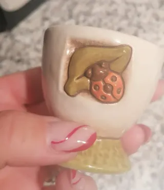 Thun porta uova coccinella ceramica