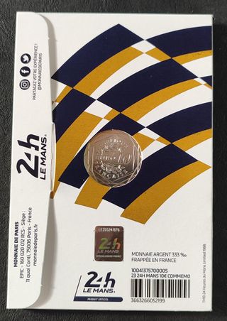 Moneda 10€ Plata Francia 2023 24h Le Mans.