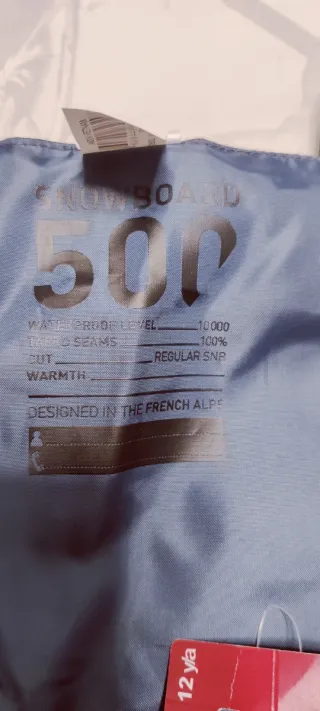 Peto Snowboard 500 Talla 12 (143-152cm)