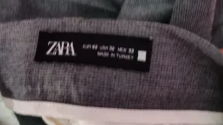 Pantalón Traje Zara Gris