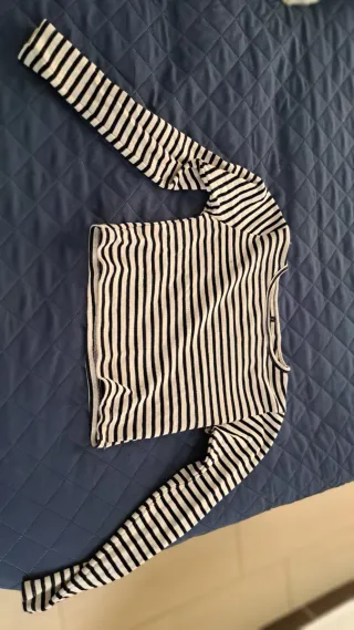 Camiseta corta de rayas