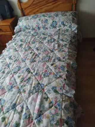 Colcha floral cama individual