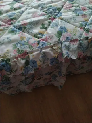 Colcha floral cama individual