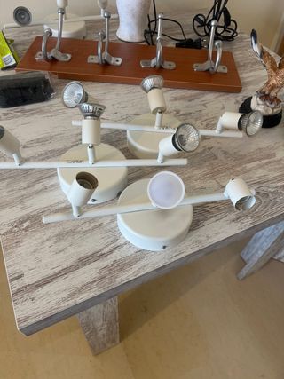 Apliques de techo/pared blanco y plateado