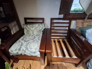 2 Butacas de Madera de roble sin cojines