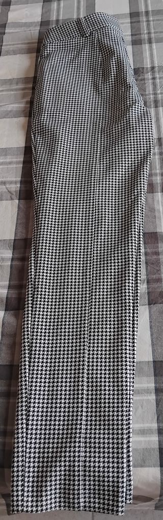 Pantalón Vichy Blanco y Negro