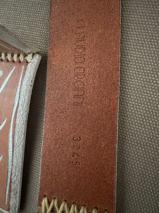 Claudio Orciani cintura pelle incisioni