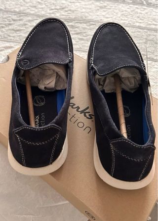 Zapatos náuticos Clarks azul marino talla 45 nuevo