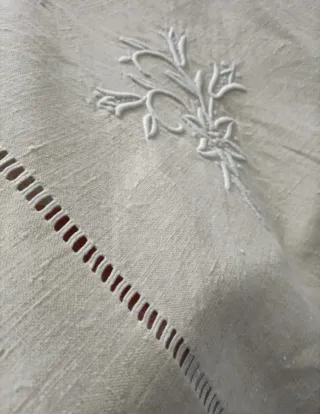 Sábana encimera lino dos paños beige
