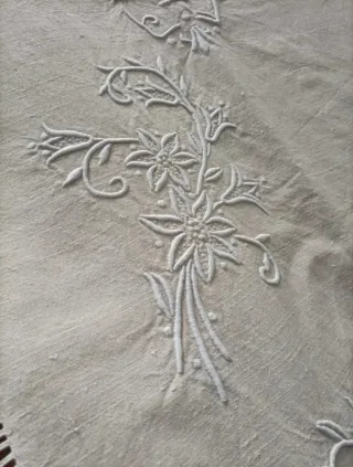 Sábana encimera lino dos paños beige