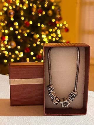 Pulsera estilo pandora 5 dijes unisex sin usar