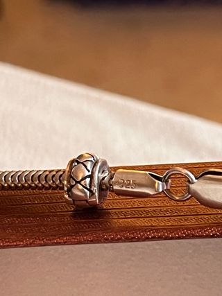 Pulsera estilo pandora 5 dijes unisex sin usar