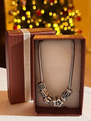 Pulsera estilo pandora 5 dijes unisex sin usar