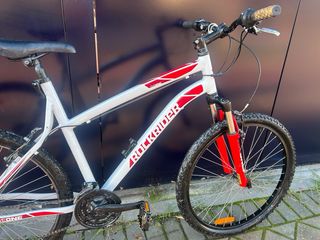 Bicicleta Rockrider Blanca y Roja