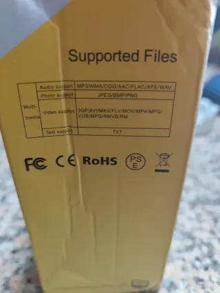 Mini Projetor LED Branco e Amarelo