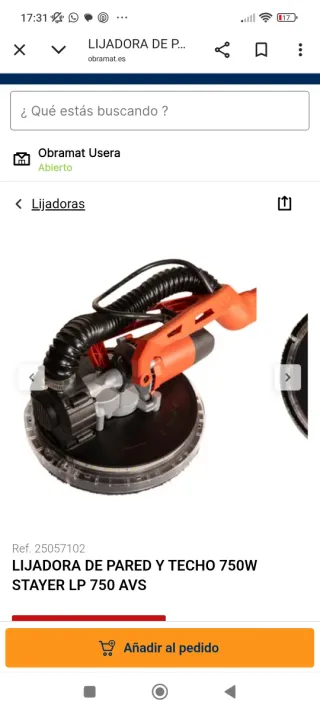 Lijadora Profesional Pared/Techo + Accesorios