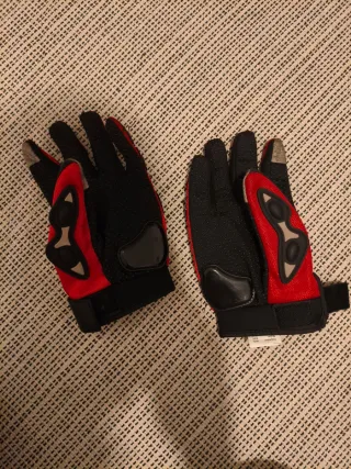 Guantes Moto Táctiles Talla L Rojo/Negro