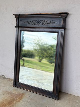 Espejo antiguo madera tallada